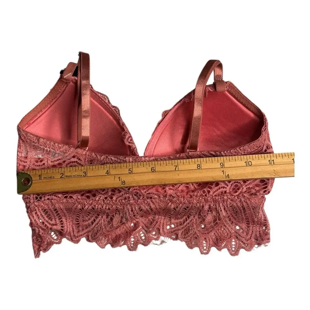 NWT Frederick's of Hollywood Finely Padded Bralette DUCE Pink‎ Women's Size M